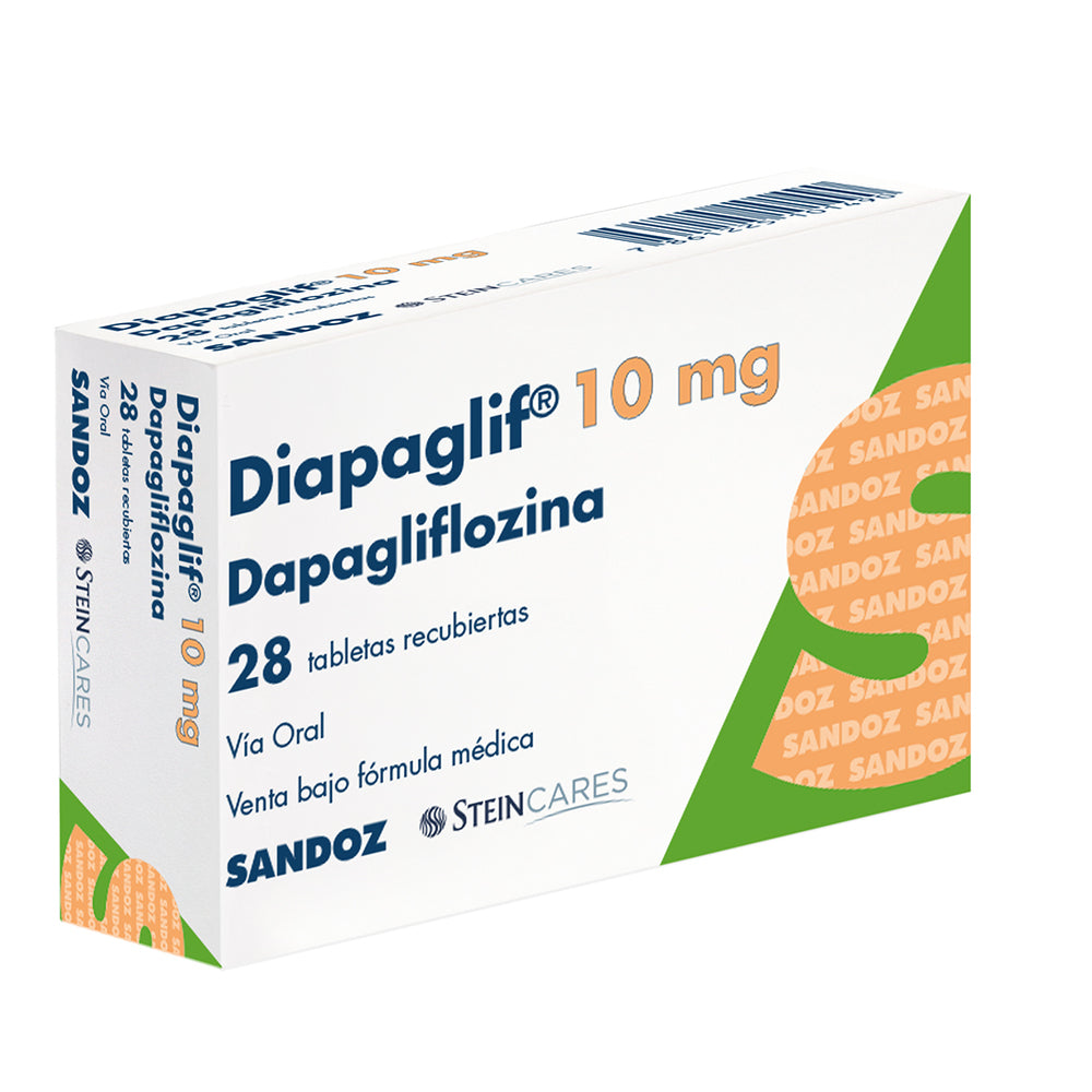 DIAPAGLIF SANDOZ (RG) TABLETAS RECUBIERTAS 10 MG CAJA X 28 UNDS