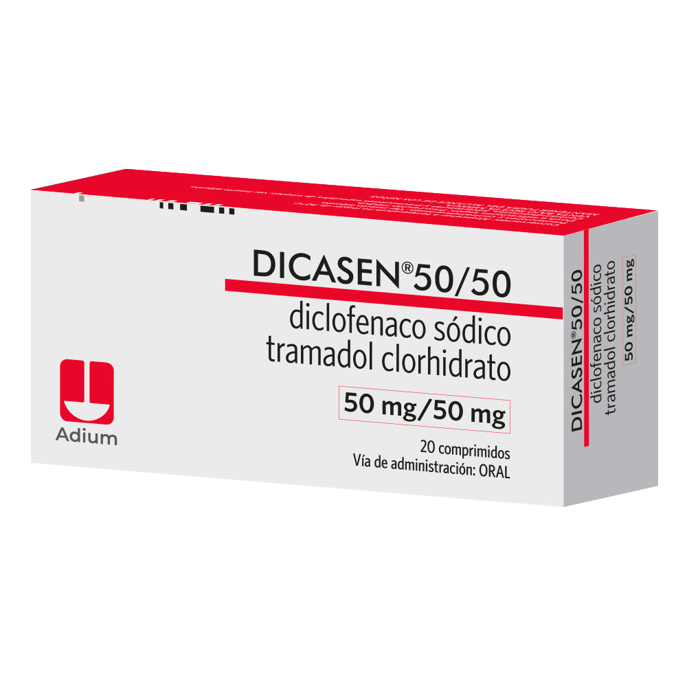 DICASEN 50MG/50 MG TABLETAS CAJA X 20 UNDS