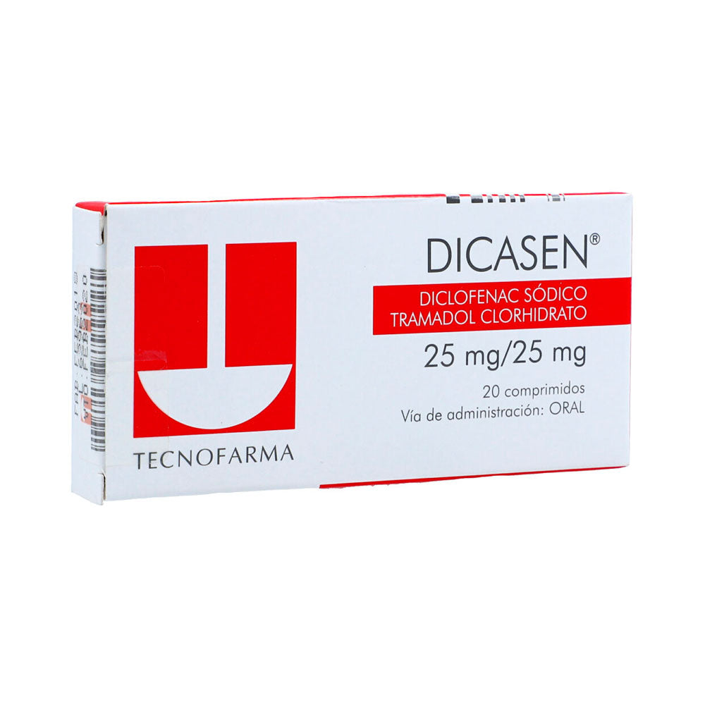 DICASEN TABLETAS 25MG/25MG CAJA X 20 UNDS