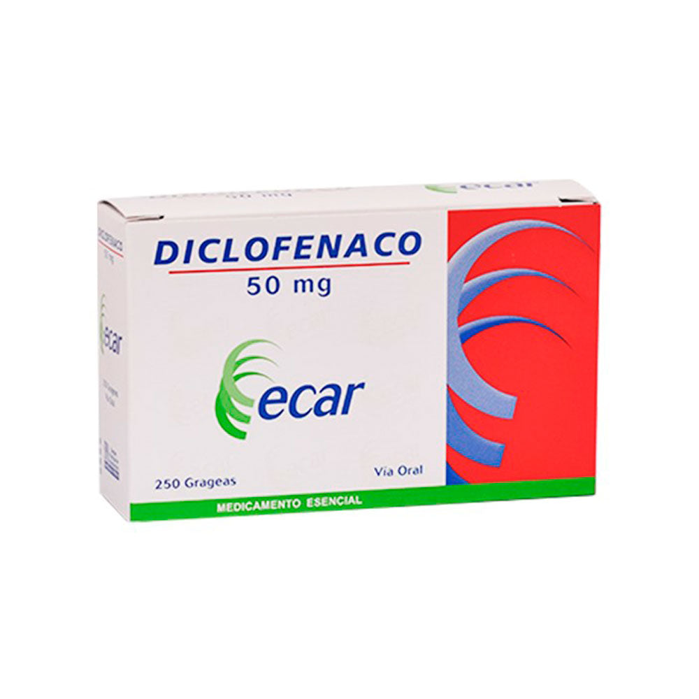 DICLOFENACO ECAR TABLETAS 50 MG CAJA X 250 UNDS