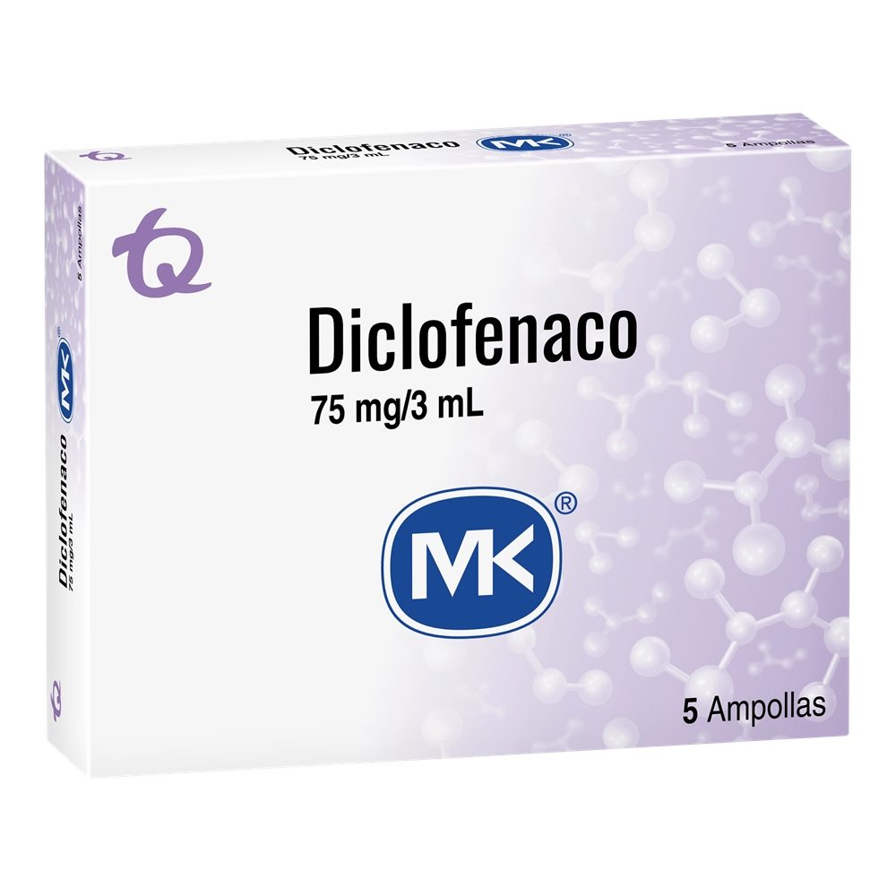 DICLOFENACO MK AMPOLLAS 75MG/3ML CAJA X 5 UNDS