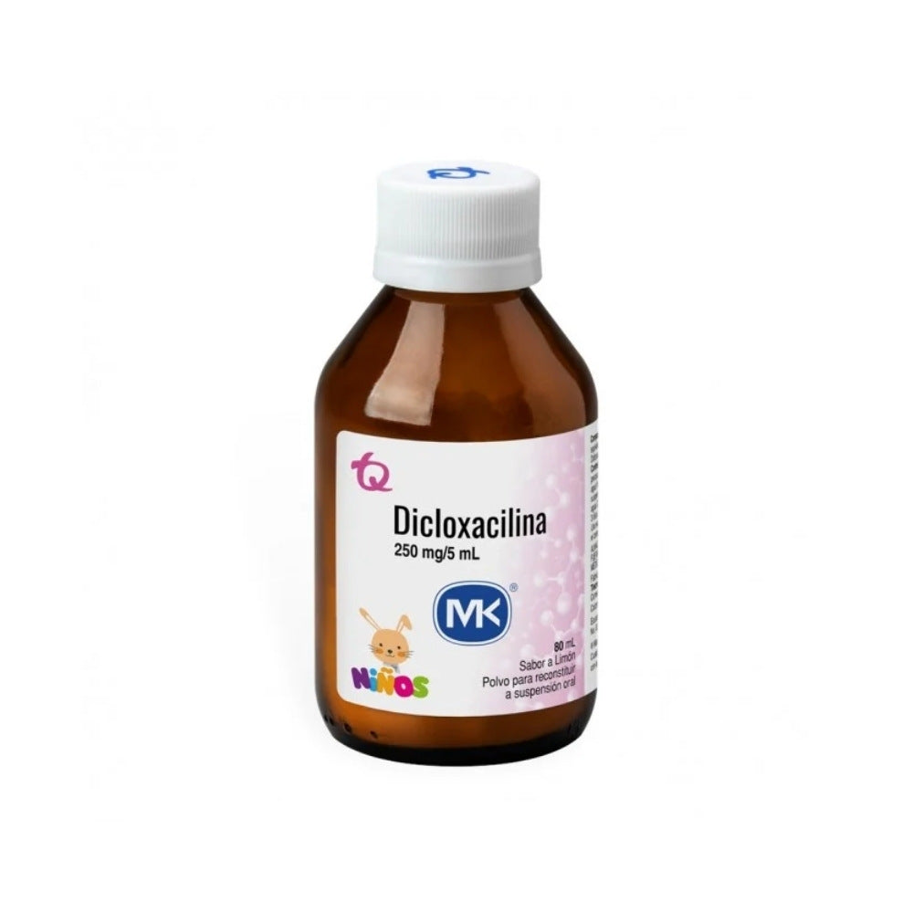DICLOXACILINA MK SUSPENSION 250 MG CAJA 80 ML