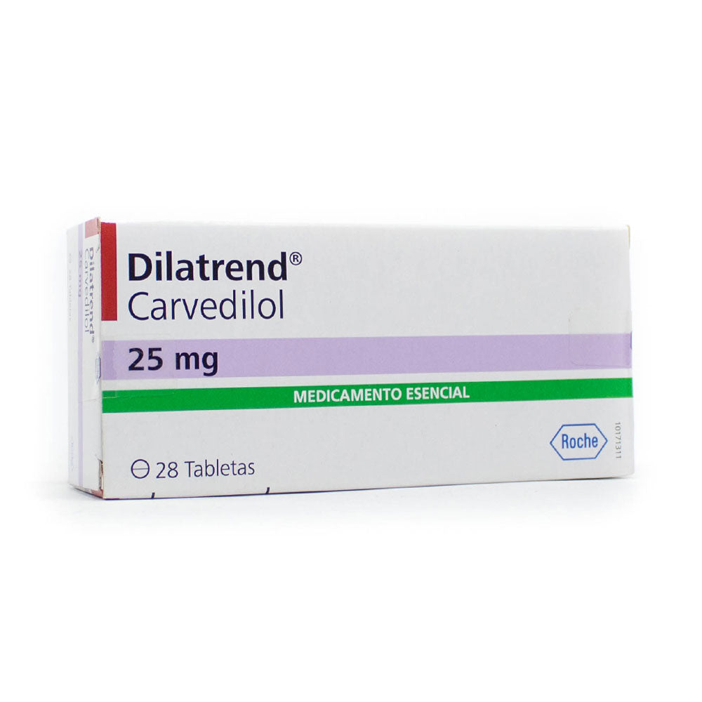 DILATREND (RG) TABLETAS 25 MG CAJA X 28 UNDS