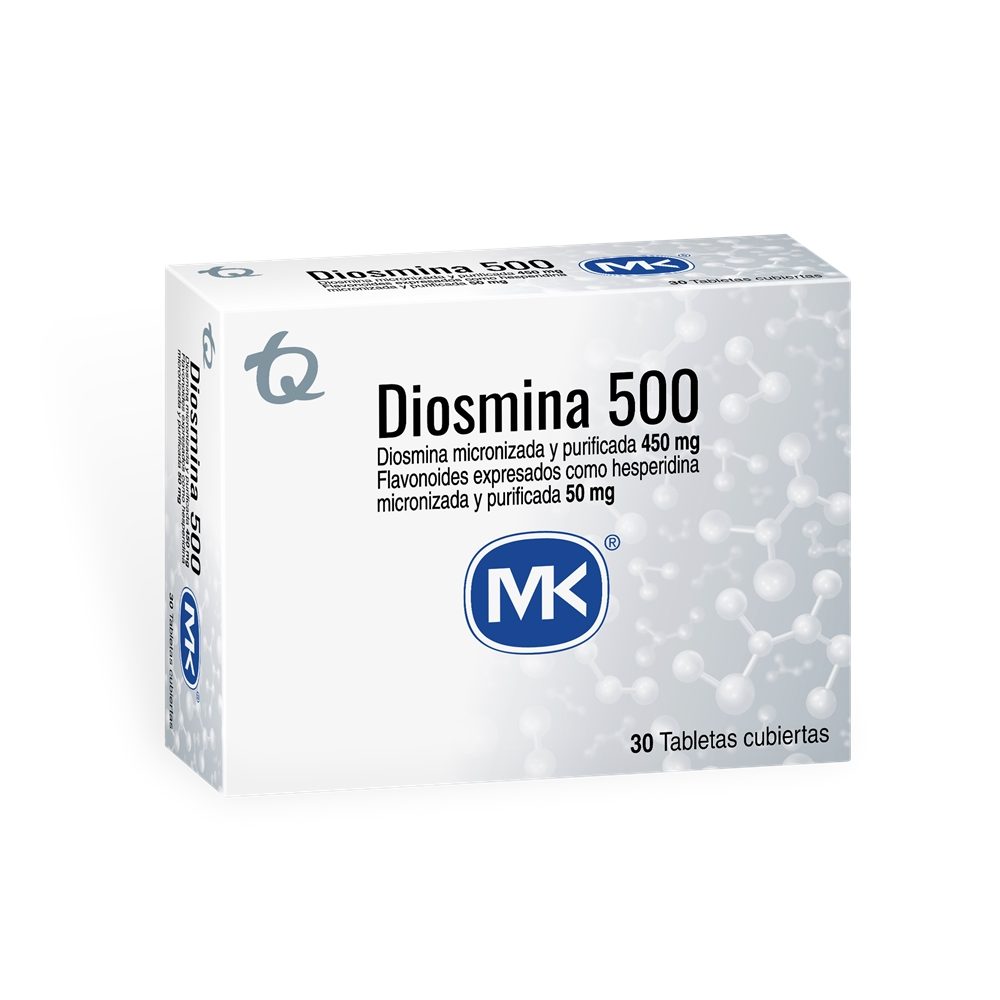 DIOSMINA+HISPERIDONA MK (RG) TABLETAS 500 MG CAJA X 30 UNDS