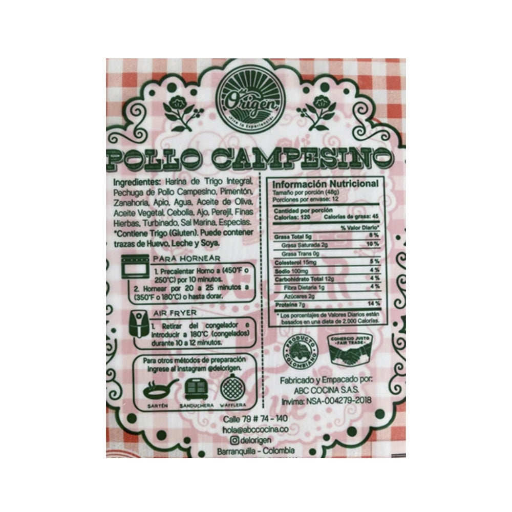 DIVINAS POLLO CAMPESINO DEL ORIGEN PREPACK 580 G