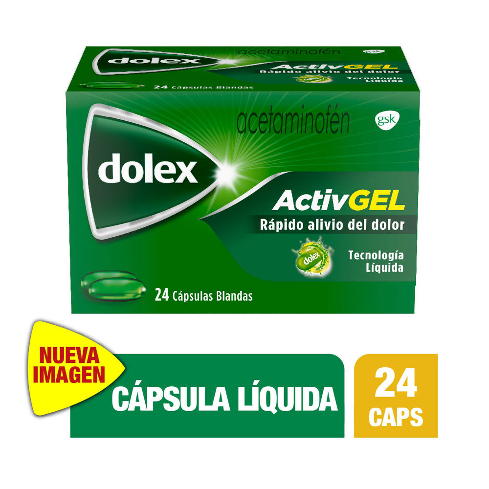 DOLEX ACTIVE GEL CAPSULAS BLANDAS 500 MG FRASCO X 24 UNDS