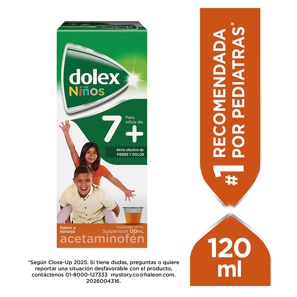 DOLEX NINOS 7+ JARABE FRASCO 120 ML