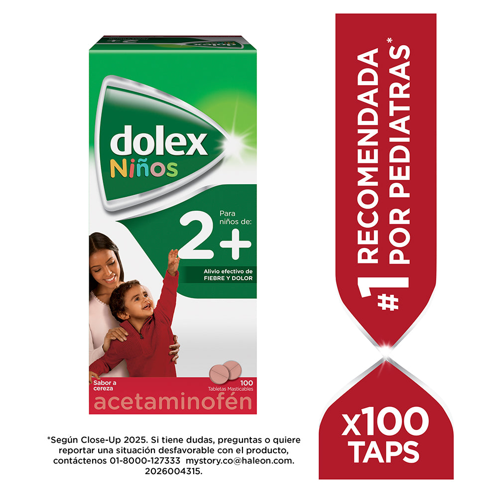 DOLEX PEDIATRICO TABLETAS 100 MG CAJA X 100 UNDS