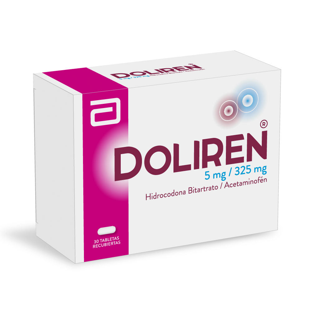 DOLIREN TABLETAS 5MG /325 MG CAJA X 30 UNDS