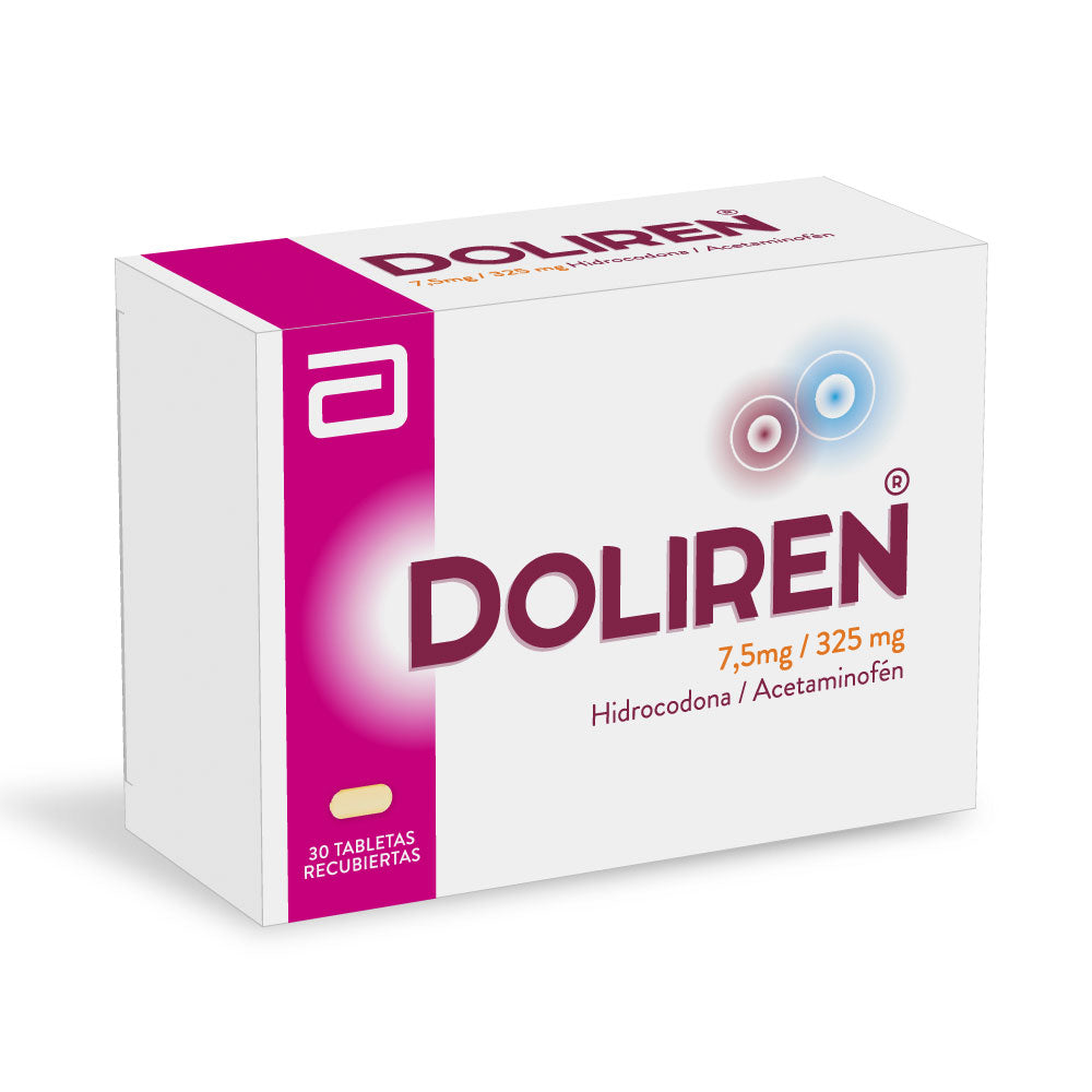 DOLIREN TABLETAS RECUBIERTAS 7.5MG/325MG CAJA X 30 UNDS