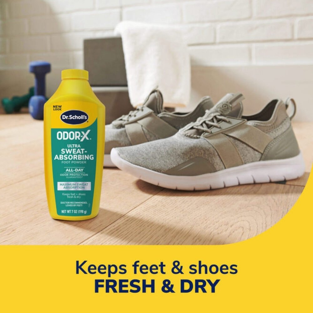 DR SCHOLL´S POLVOS PARA PIES ULTRA ABSORBENTES ODOR-X FRASCO 198 G