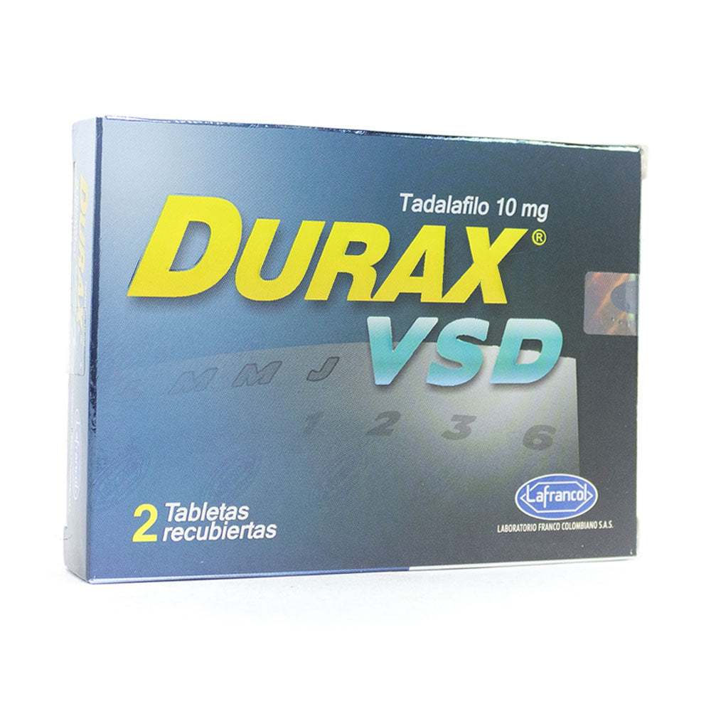 DURAX VSD TABLETAS 10 MG CAJA X 2 UNDS