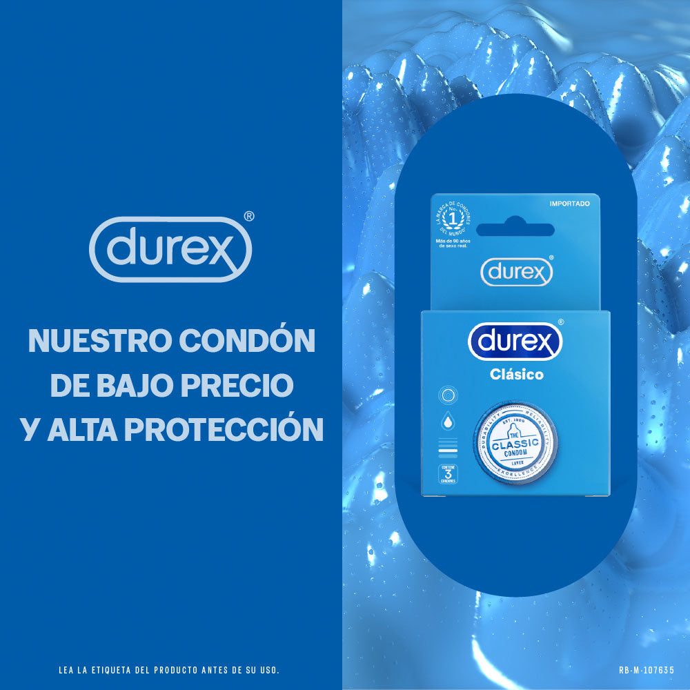 DUREX CLASICO CAJA X 3 UND