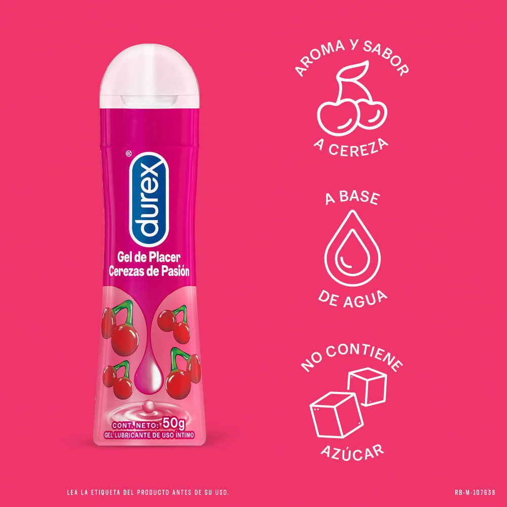 DUREX PLACER GEL CEREZA FRASCO 50 ML