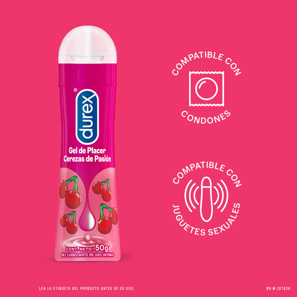 DUREX PLACER GEL CEREZA FRASCO 50 ML