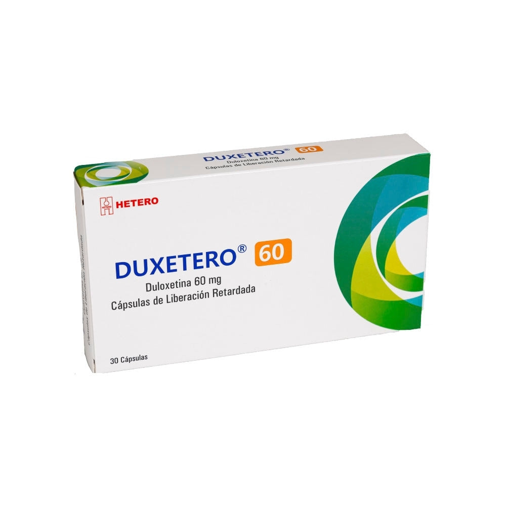 DUXETERO (DULOXETINA) (RG) CAPSULAS 60 MG CAJA X 30 UNDS