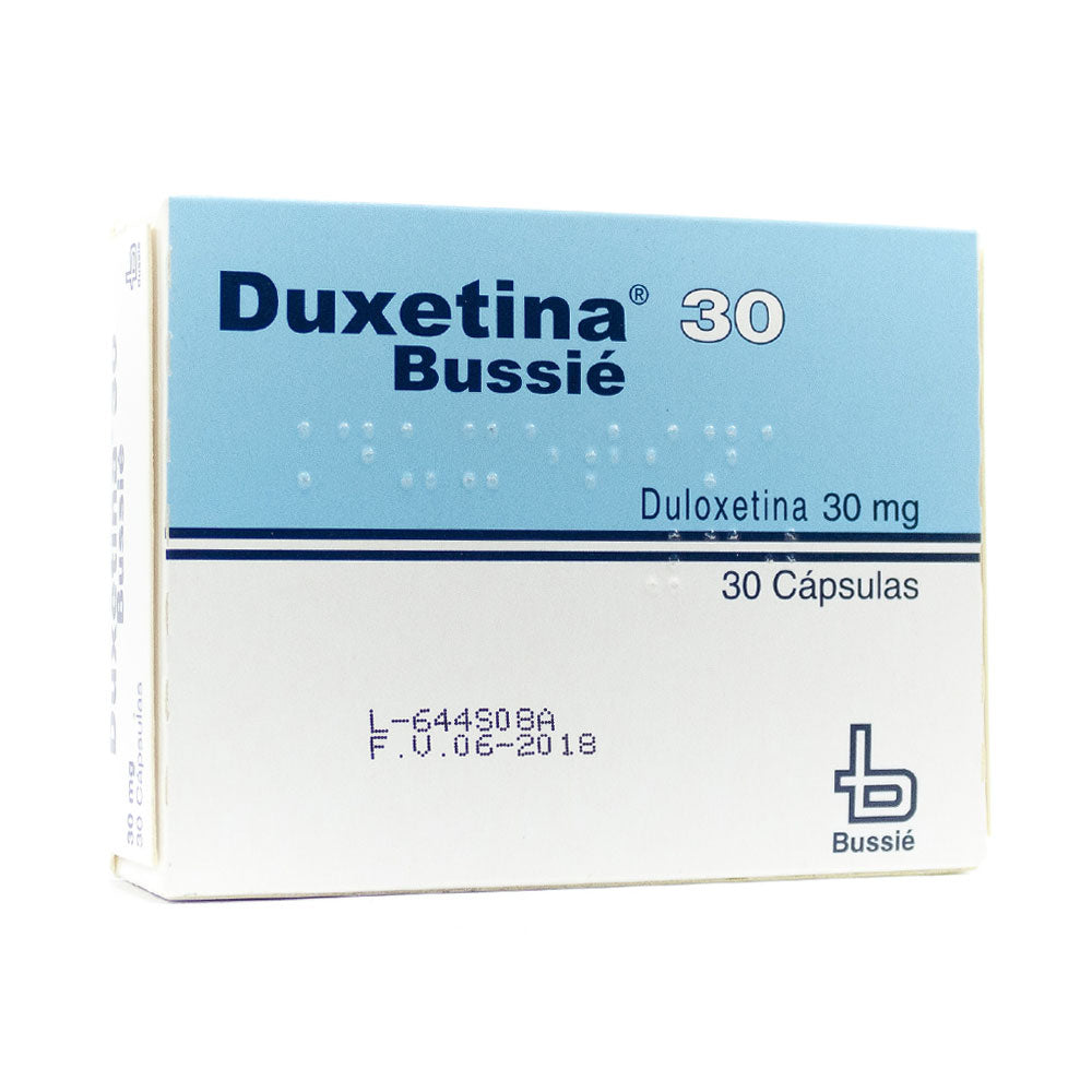DUXETINA (RG) CAPSULAS 30 MG CAJA X 30 UNDS