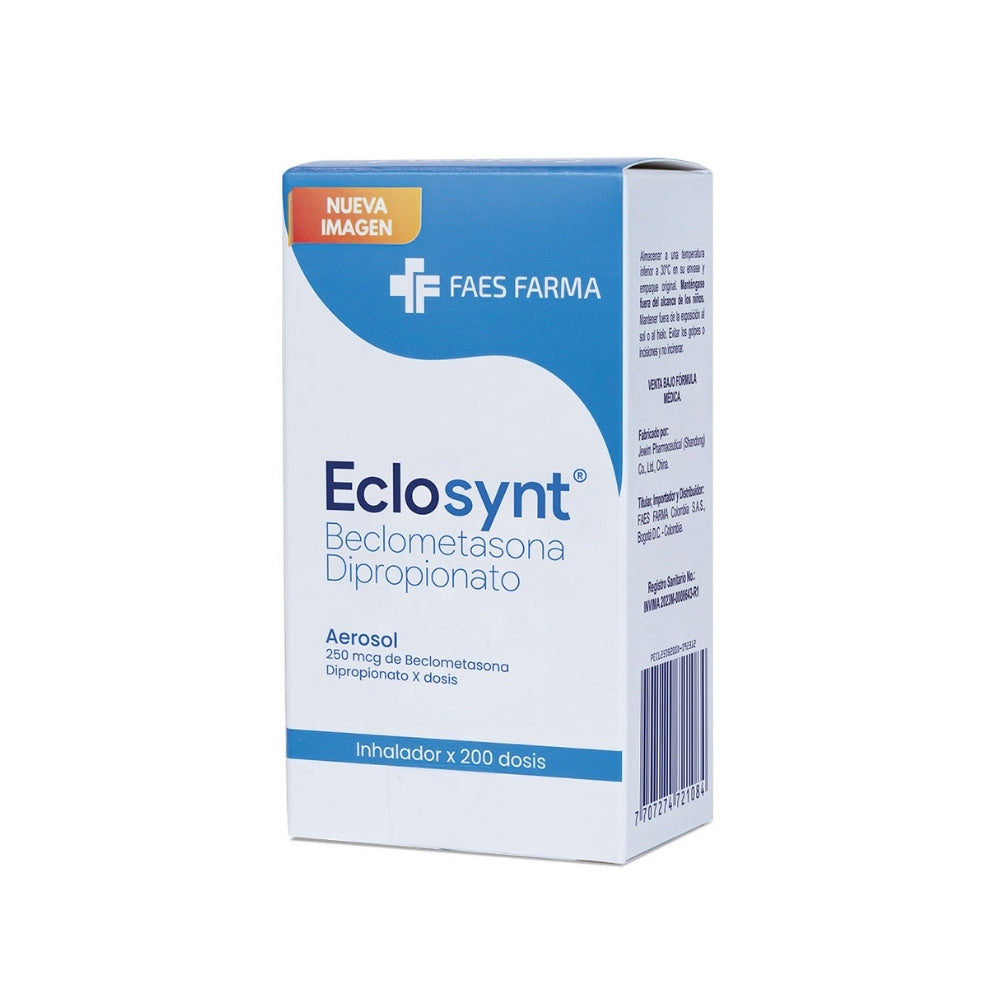 ECLOSYNT (BECLOMETASONA) INHALADOR 250 MCG CAJA 200 DOSIS