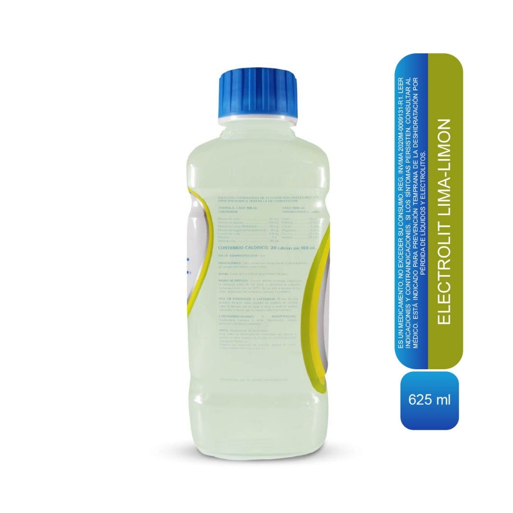 ELECTROLIT LIMA/LIMON SOLUCION ORAL FRASCO 625 ML
