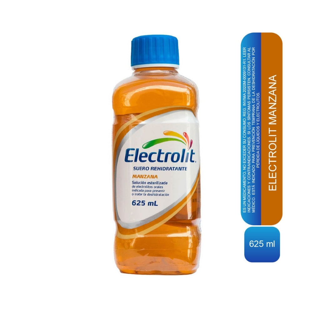 ELECTROLIT SOLUCION ORAL MANZANA FRASCO 625 ML