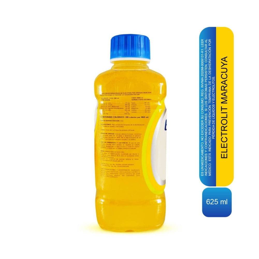 ELECTROLIT SOLUCION ORAL MARACUYA FRASCO 625 ML