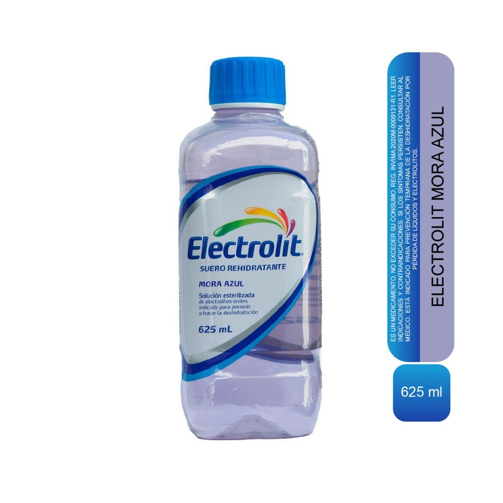 ELECTROLIT SOLUCION ORAL MORA AZUL FRASCO 625 ML