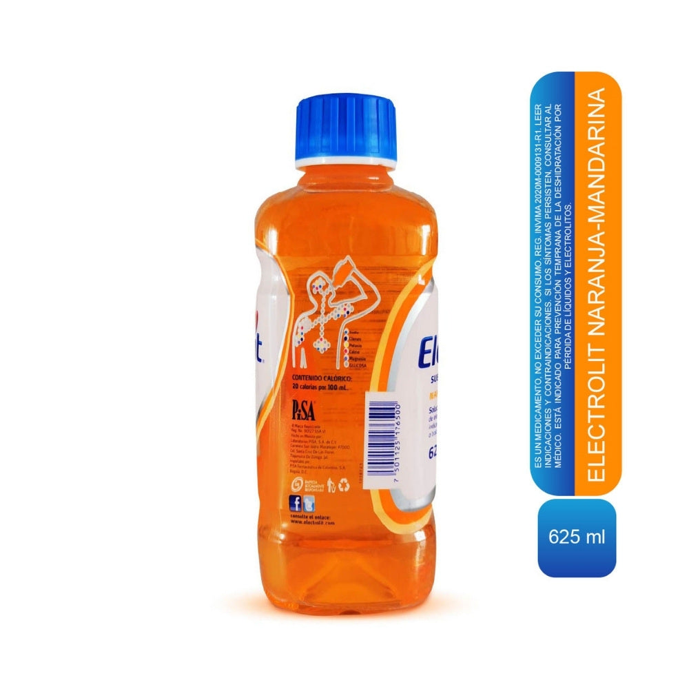 ELECTROLIT SOLUCION ORAL NARANJA /MANDARINA FRASCO 625 ML
