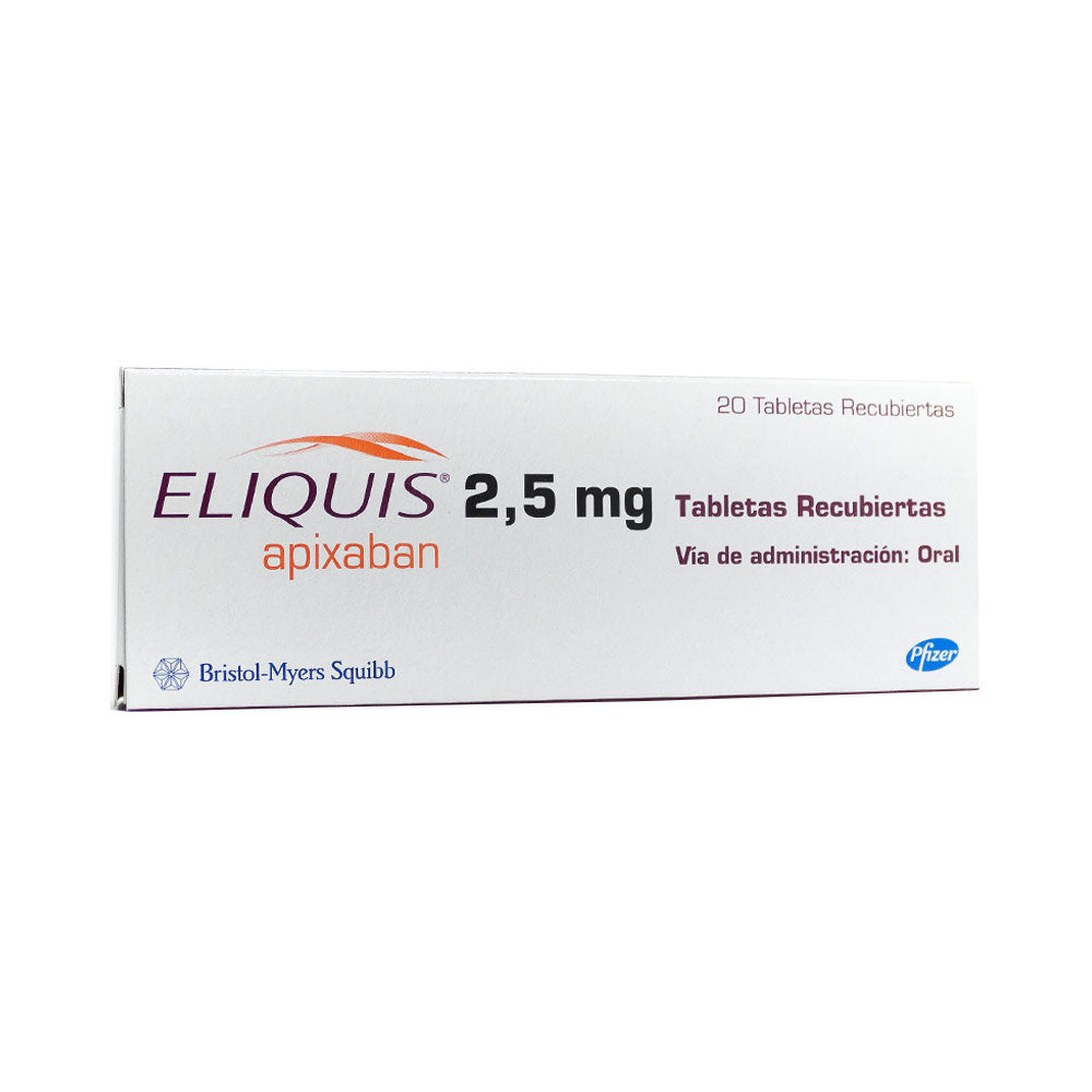 ELIQUIS TABLETAS 2.5 MG CAJA X 20 UNDS