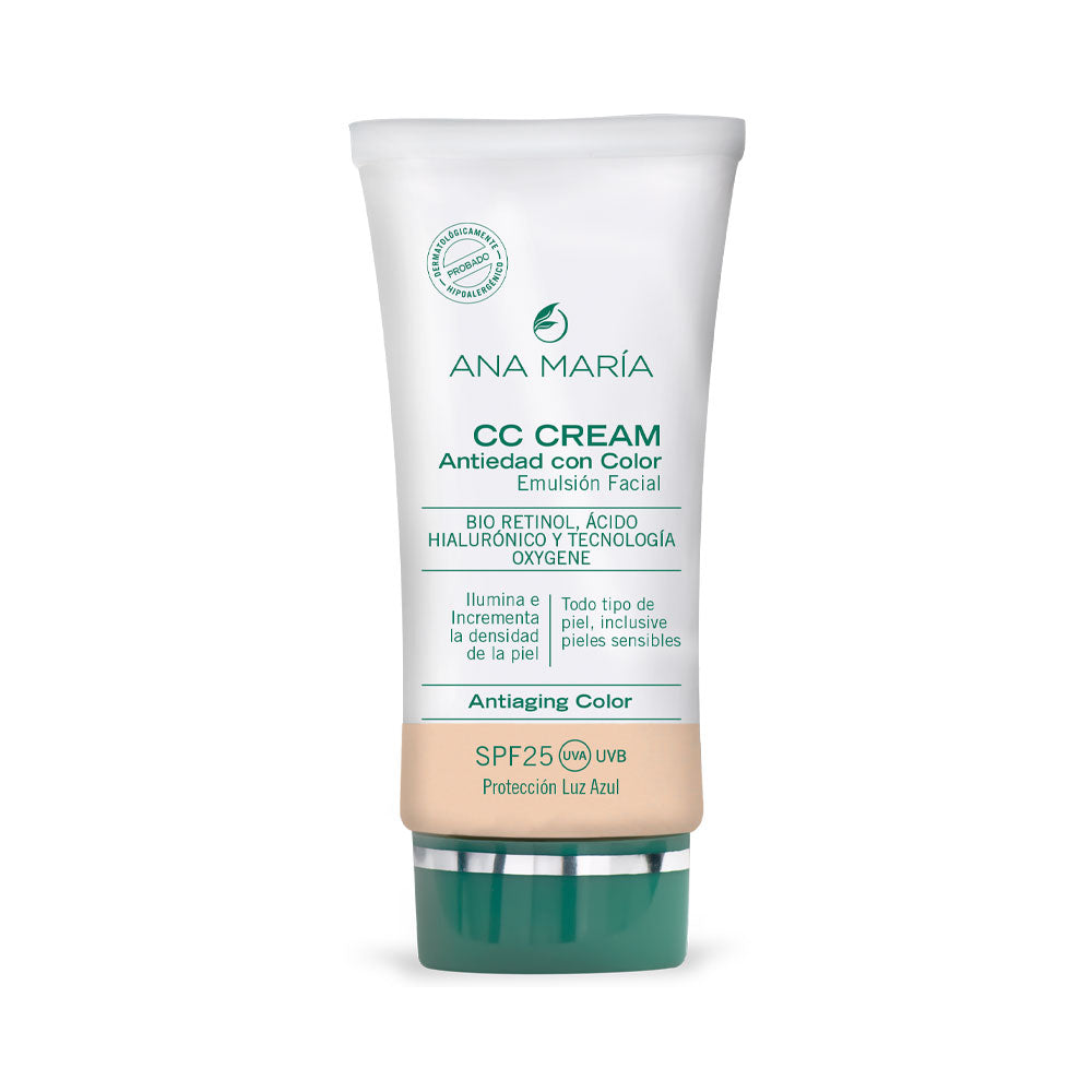 EMULSION CC CREAM ANTIEDAD ANA MARIA SPF 25 CLARO TUBO X 1 UND