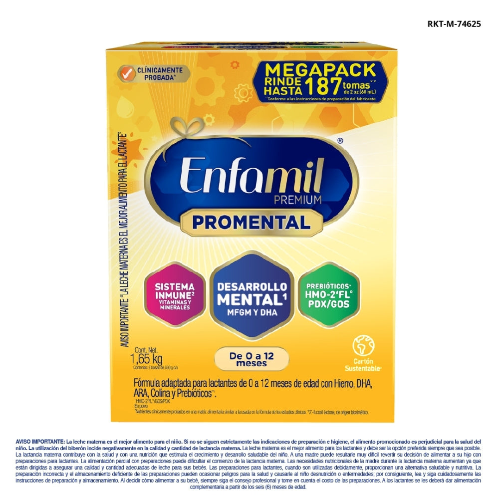 ENFAMIL PREMIUM PROMENTAL 0-12 MESES CAJA 1650 G
