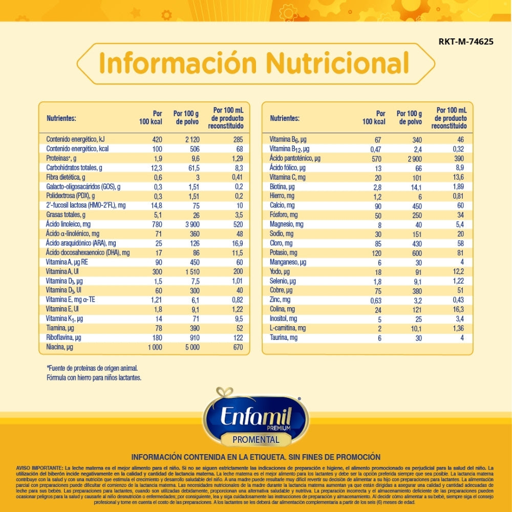 ENFAMIL PREMIUM PROMENTAL 0-12 MESES LATA 800 G