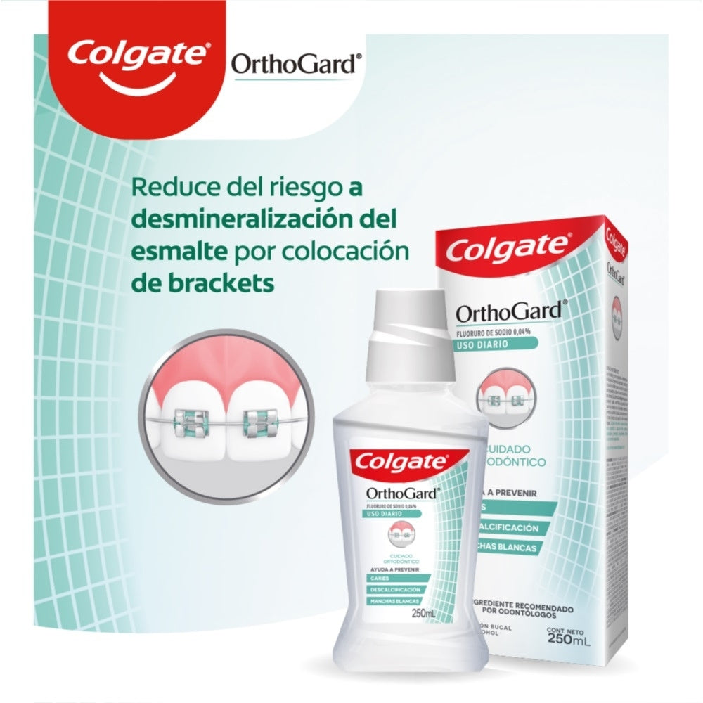 ENJUAGUE BUCAL COLGATE ORTHOGARD ORTODONCIA FRASCO 250 ML