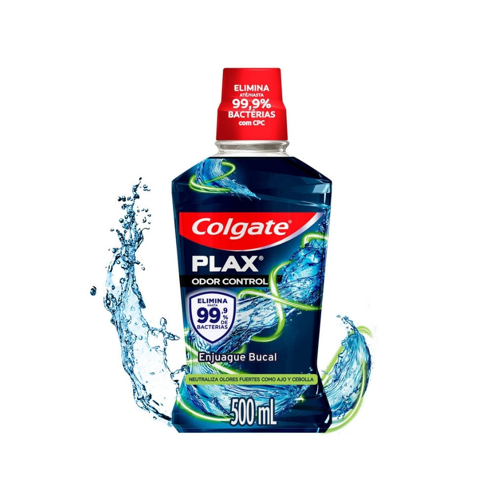 ENJUAGUE BUCAL COLGATE PLAX ODOR CONTROL FRASCO 500 ML