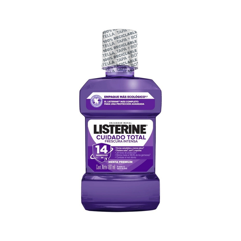ENJUAGUE BUCAL LISTERINE CUIDADO TOTAL FRASCO 180 ML