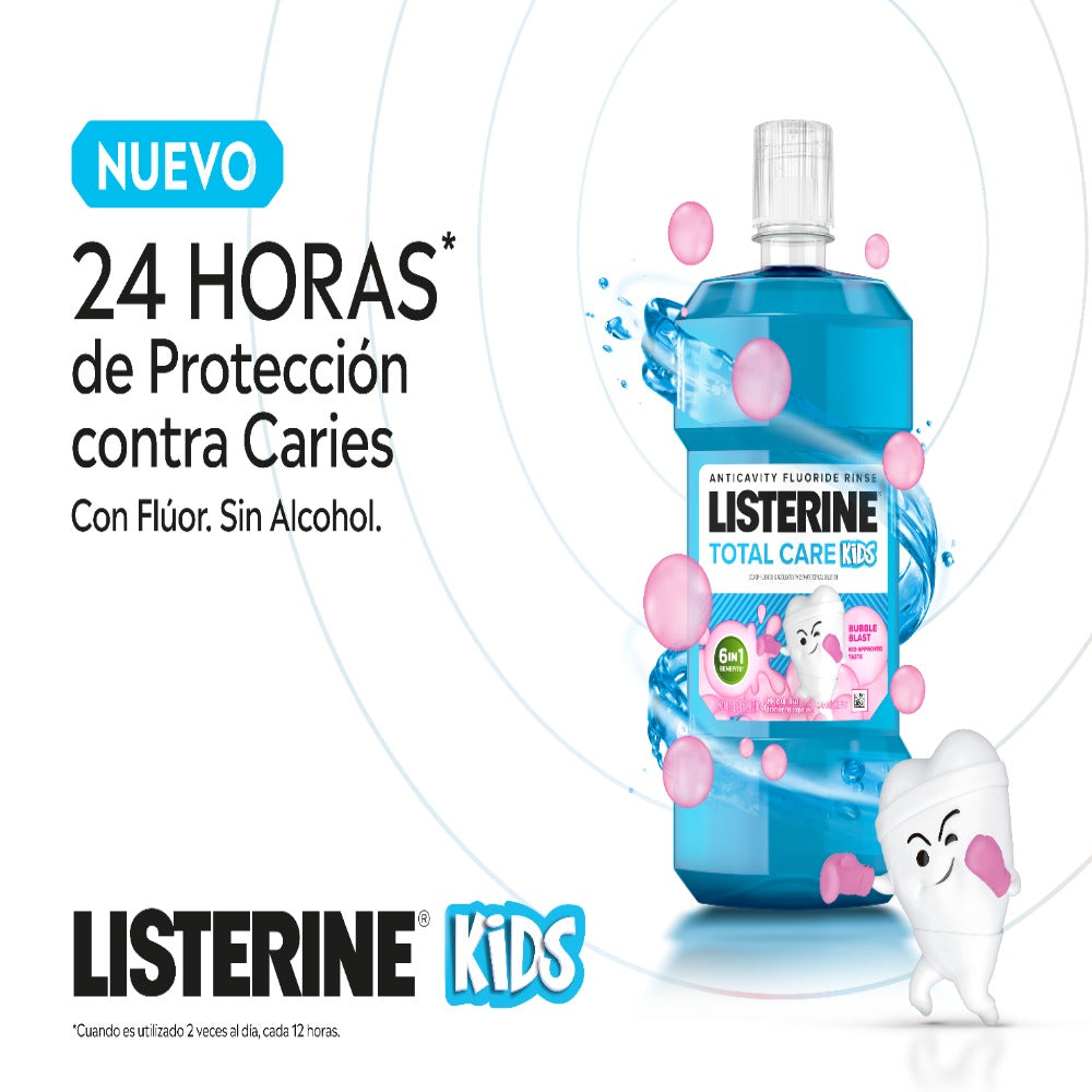 ENJUAGUE BUCAL LISTERINE KIDS BUBBLE BLAST FRASCO 500 ML