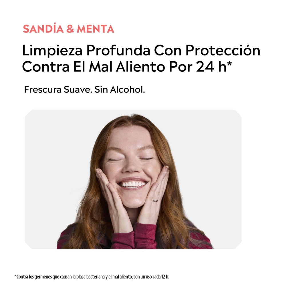 ENJUAGUE BUCAL LISTERINE SANDIA Y MENTA FRASCO 500 ML