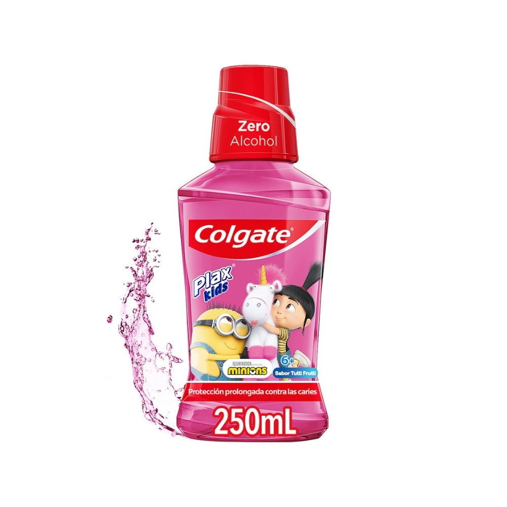 ENJUAGUE BUCAL NIÑOS COLGATE PLAX KIDS AGNES AND FLUFFY FRASCO 250 ML