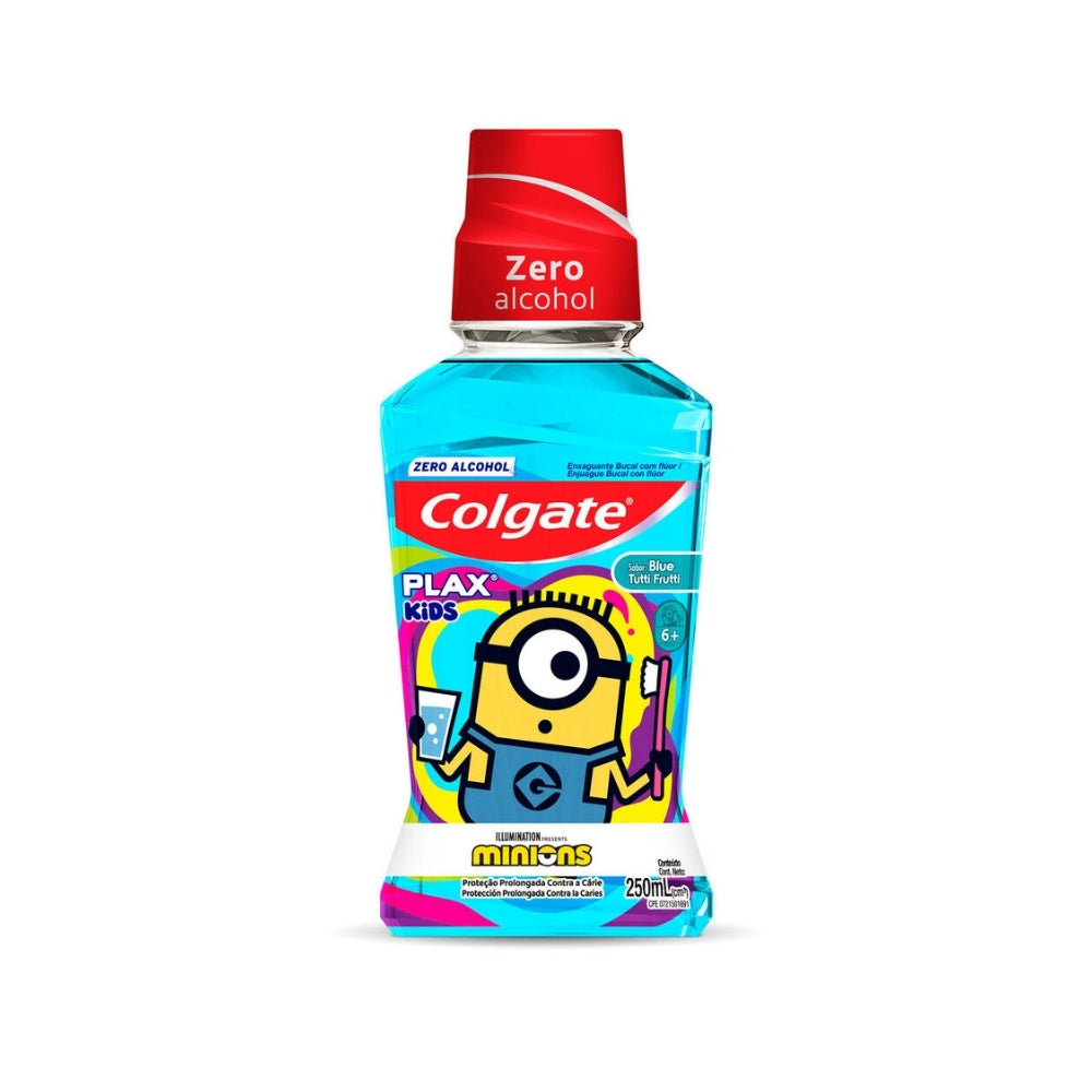 ENJUAGUE BUCAL NIÑOS COLGATE PLAX KIDS MINIONS FRASCO 250 ML