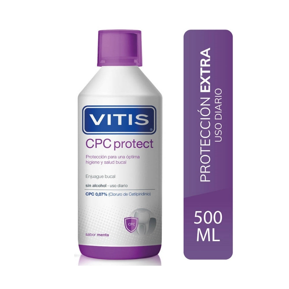 ENJUAGUE BUCAL VITIS CPC PROTECT CAJA 500 ML