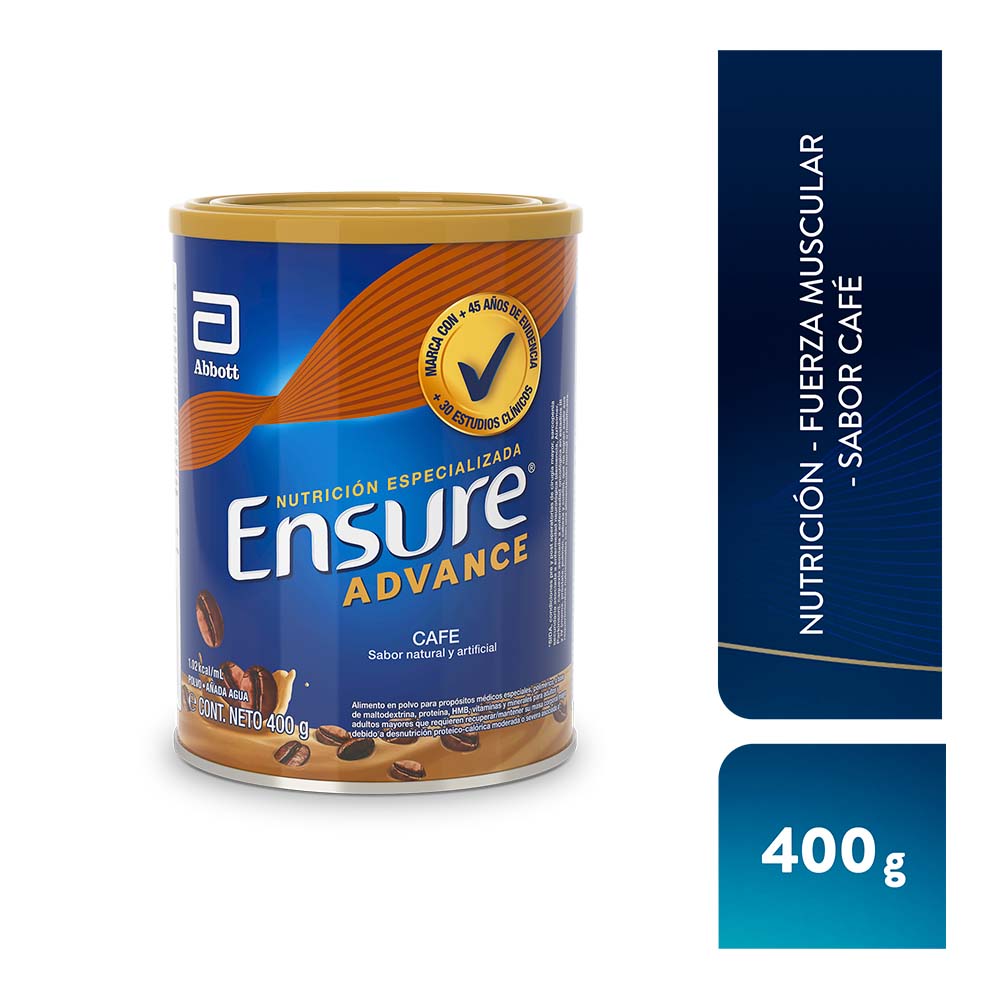 ENSURE ADVANCE POLVO CAFE LATA 400 G