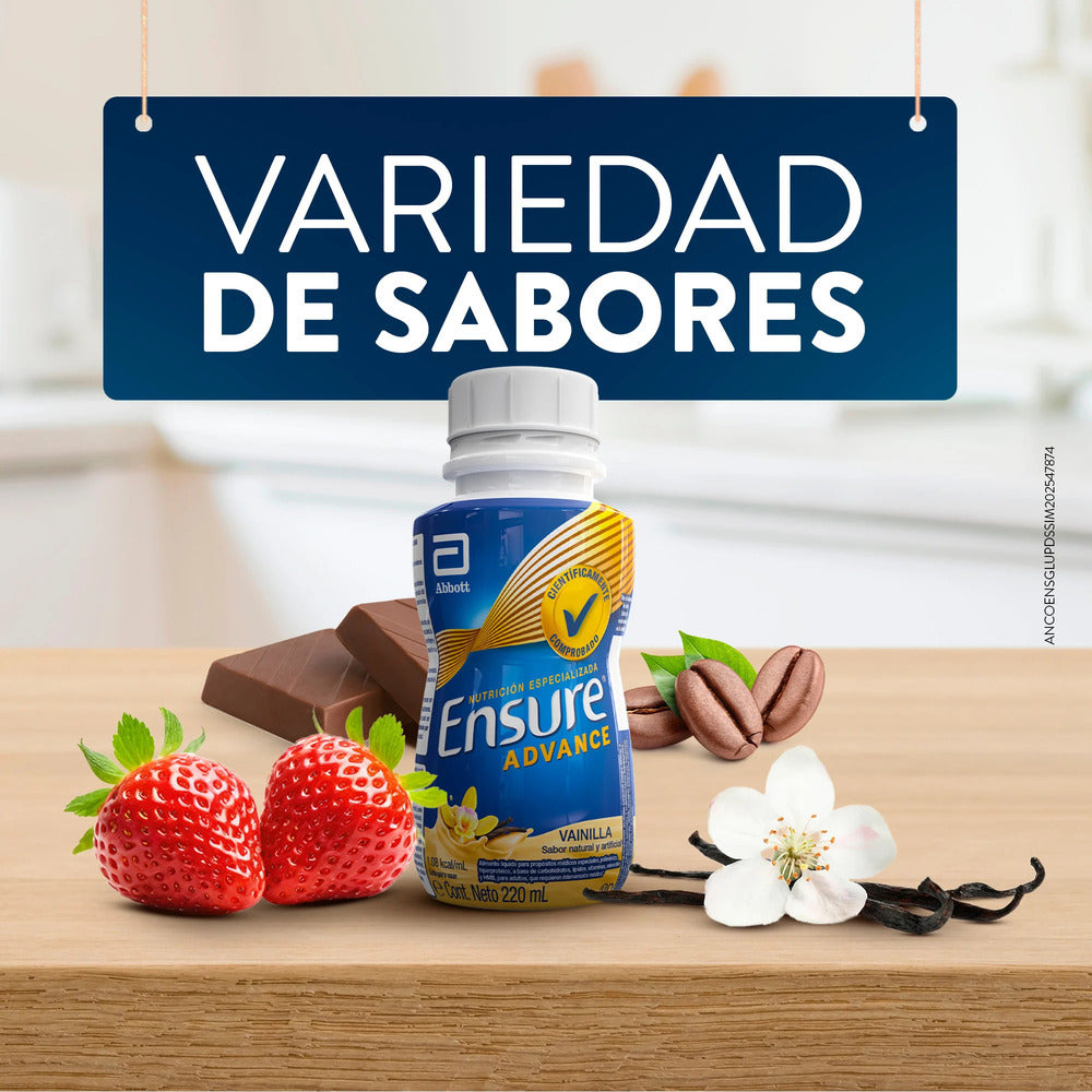 ENSURE ADVANCE VAINILLA LIQUIDO PROTEINA + HMB FRASCO 220 ML