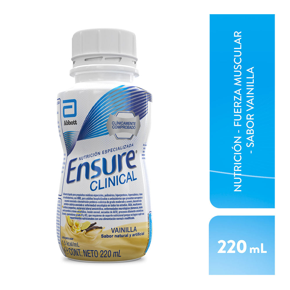 ENSURE CLINICAL LIQUIDO VAINILLA FRASCO 220 ML