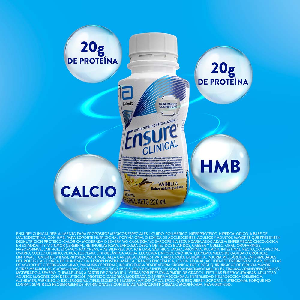 ENSURE CLINICAL LIQUIDO VAINILLA FRASCO 220 ML