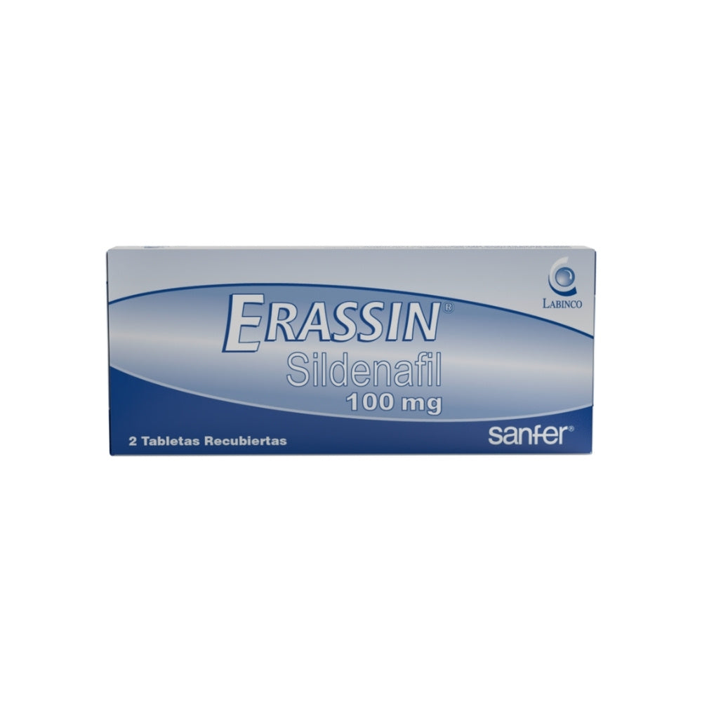 ERASSIN TABLETAS 100 MG CAJA X 2 UNDS
