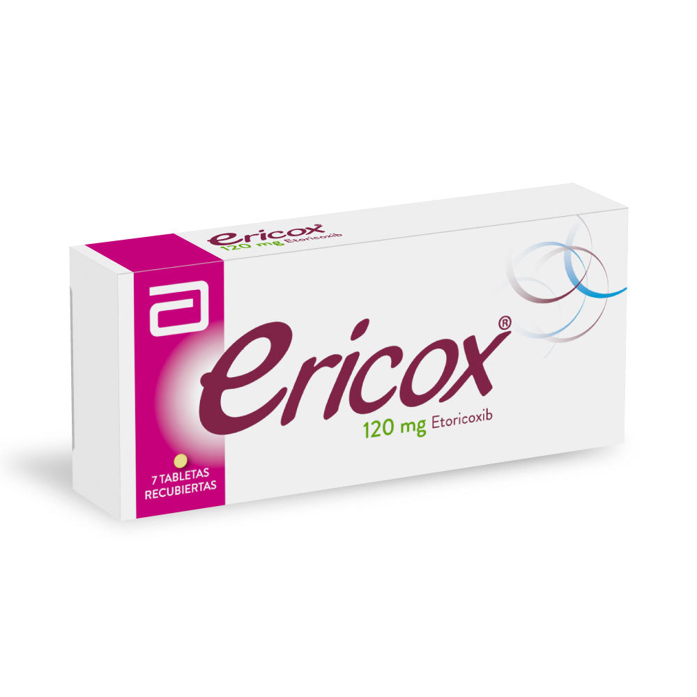 ERICOX TABLETAS 120 MG CAJA X 7 UNDS