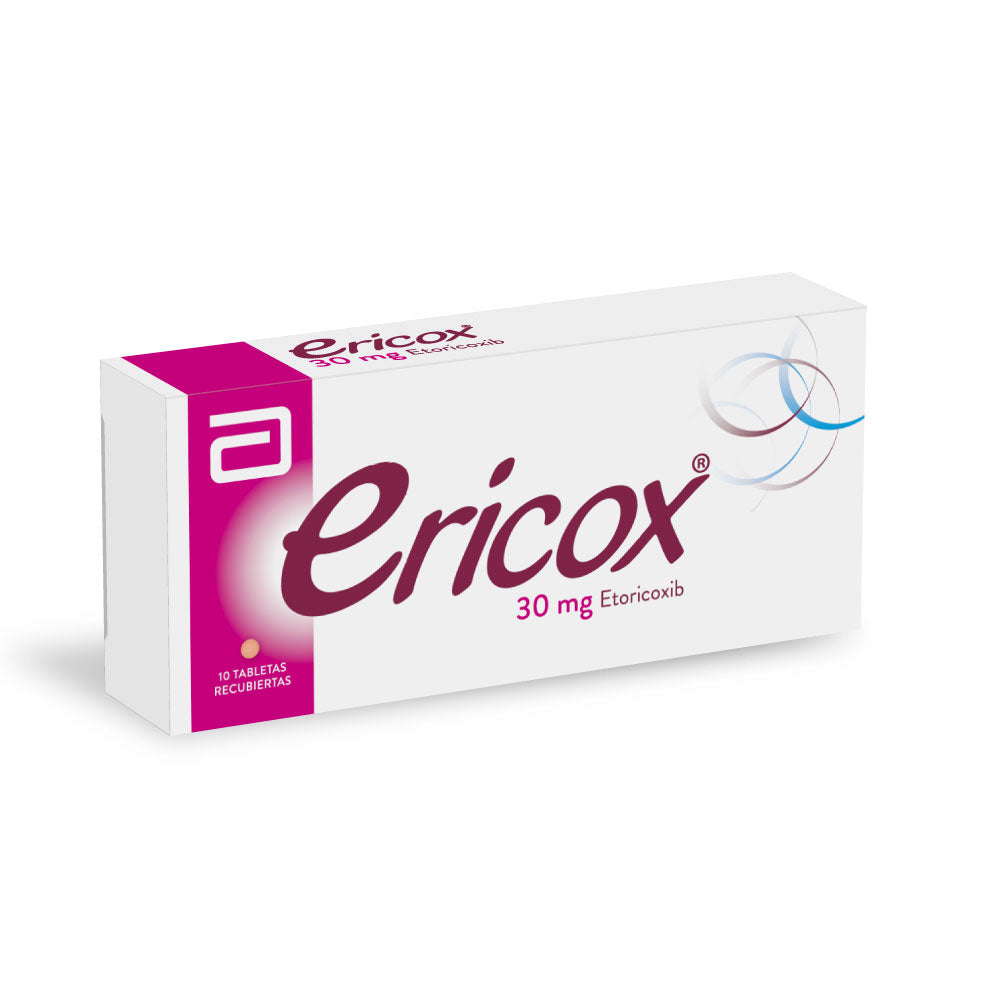 ERICOX TABLETAS 30 MG CAJA X 10 UNDS