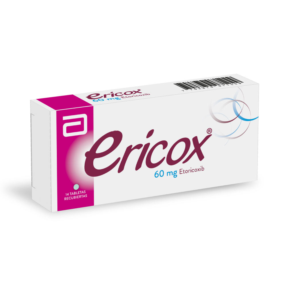 ERICOX TABLETAS 60 MG CAJA X 14 UNDS