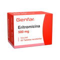 ERITROMICINA GENFAR TABLETAS 500 MG CAJA X 50 UNDS