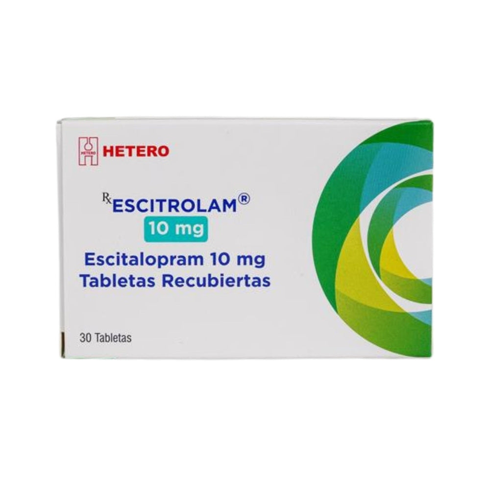 ESCITROLAM (ESCITALOPRAM) TABLETAS 10 MG CAJA X 30 UNDS