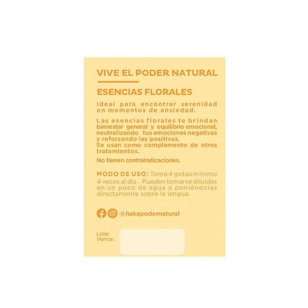 ESENCIA FLORAL HAKA CALMA FRASCO 30 ML